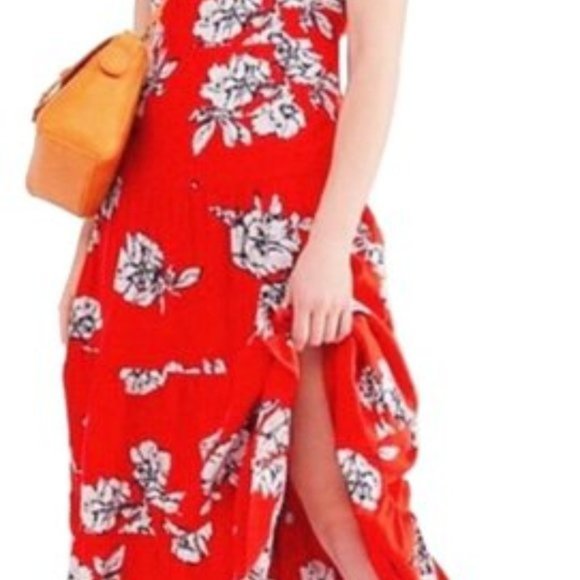 NWT Free People Floral Tiered Rita Midi Dress - Picture 9 of 12